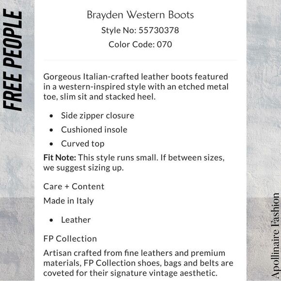 FREE PEOPLE BRAYDEN WESTERN BOOTS IN GREEN SIZE 37.5 NEW - Picture 8 of 8